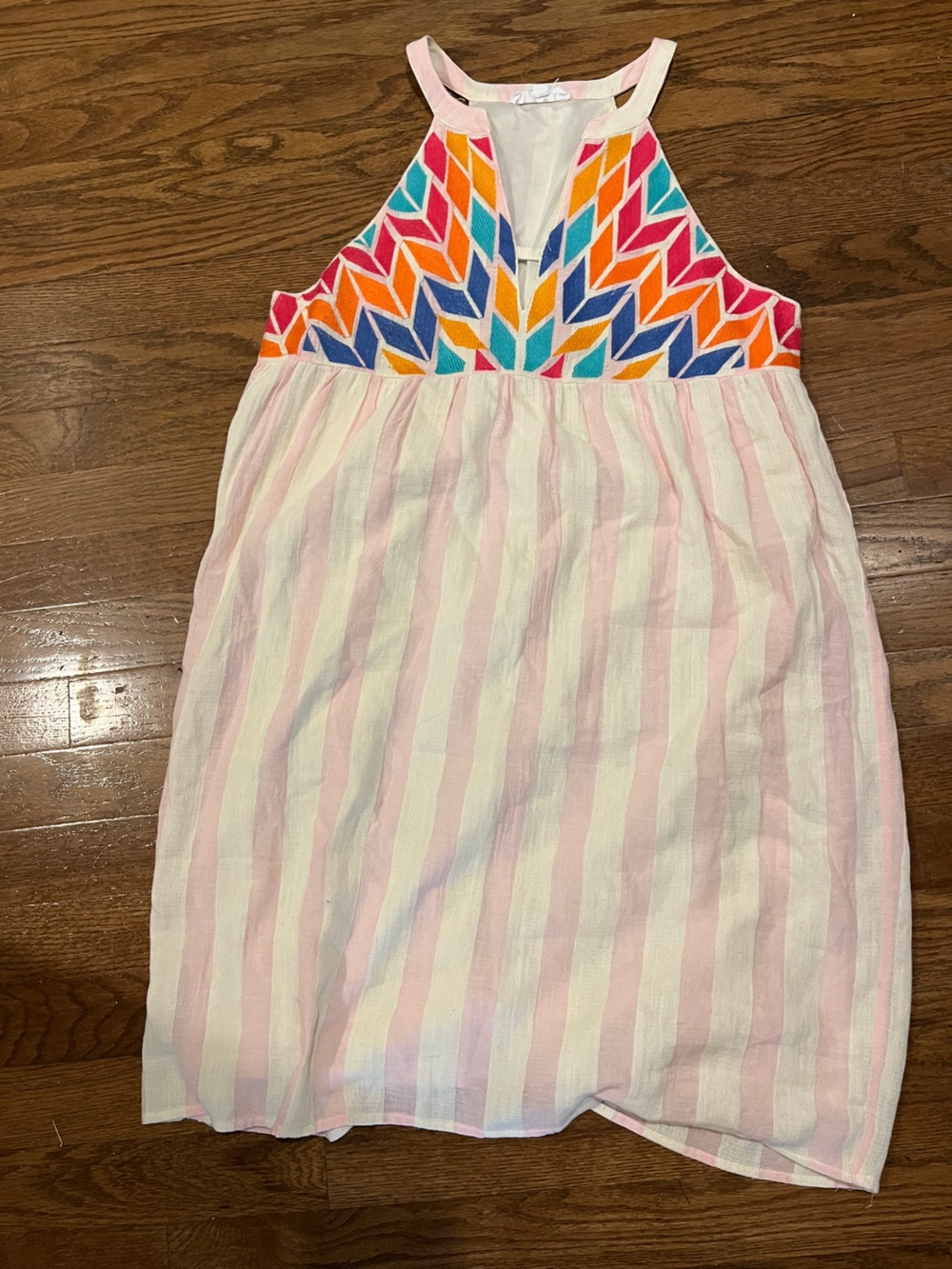 Striped Pink and White Summer Dress